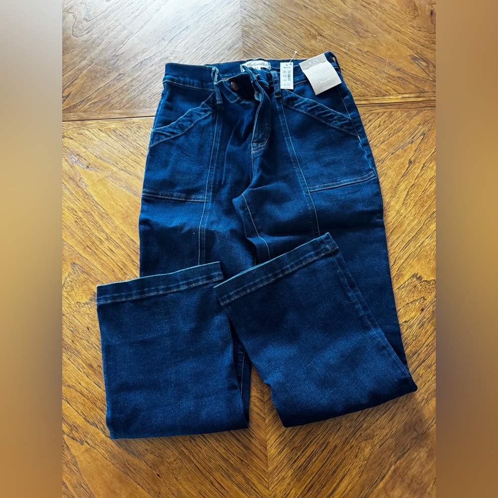 Madewell Dark Blue Flare Jeans - Picture 2 of 5